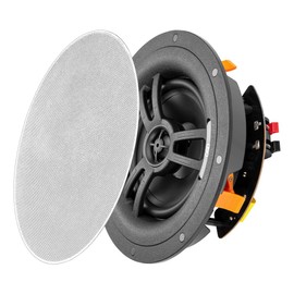 OSD Black 6.5" in-Ceiling Speaker, 1" Pivoting Soft Dome, Quick EZ Mounting System, Single, BK-R61EZ