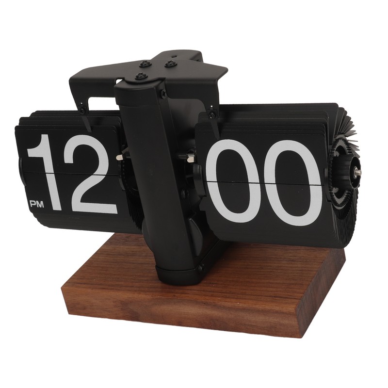 Digital Flip Down Clock Retro Automatic Turning Battery Operated Mechanical