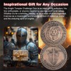 RYUKENLM Christian Knight Challenge Coin-Lion, Sword, and Shield-Symbol of Courage,