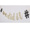 We Did It Gold Glitter Banner, Graduation Party Sign Bunting