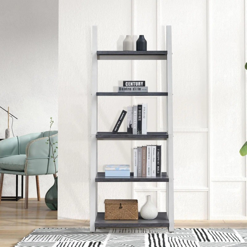 5-Tier Living Room Home Office Kitchen Bedroom Apartment Rubber Wood