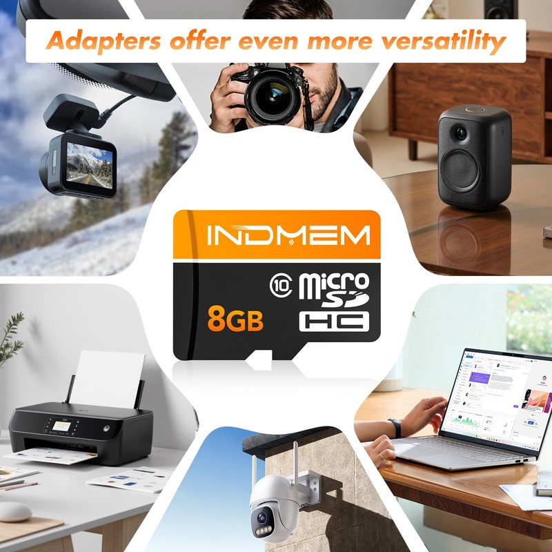 8GB Micro SD Card 2 Pack with SD Adapter, High