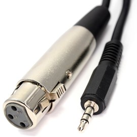 kenable XLR Female 3 pin socket to 3.5mm Audio Stereo Jack Plug Cable 6m [6 metres]