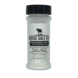 Boise Salt Co – Popcorn Salt – 6oz Shaker – Micro Powder Flour Salt