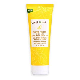 Earth To Skin Super Foods Lemon + Basil Hand & Body Creme Gel (8.0 Fl Oz)