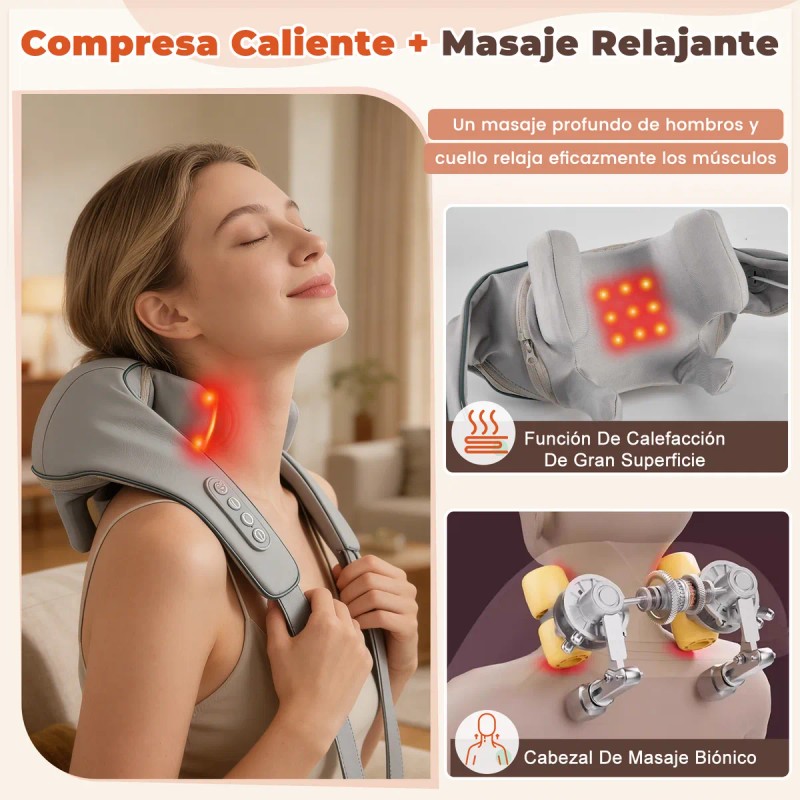 Masajeadores Electricos Para Cuello Hombros Espalda Portátil