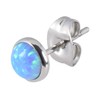 FILANGO Surgical Steel Stud Earrings Synthetic Opal Choice of Colours,