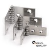 OPIOL QUALITY® Hinge Punched 100 x 40 mm Stainless Steel