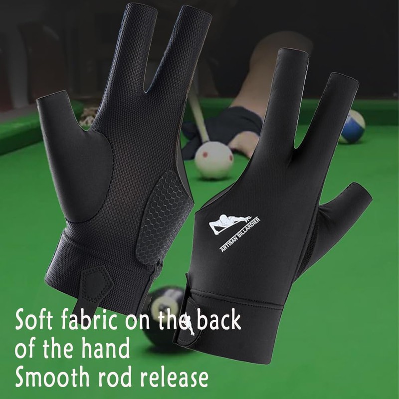 Generisch Billiard Gloves, Snooker Gloves, Billiard Pool Cue Gloves, Adjustable