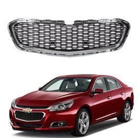 YLT AUTO Front Bumper Center Grille Radiator Chrome Black Grill Fit 2014 2015 2016 For Malibu 22995179 GM1200675