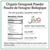 Jiva Organics Organic Fenugreek Powder 7oz Bag - Gluten Free,