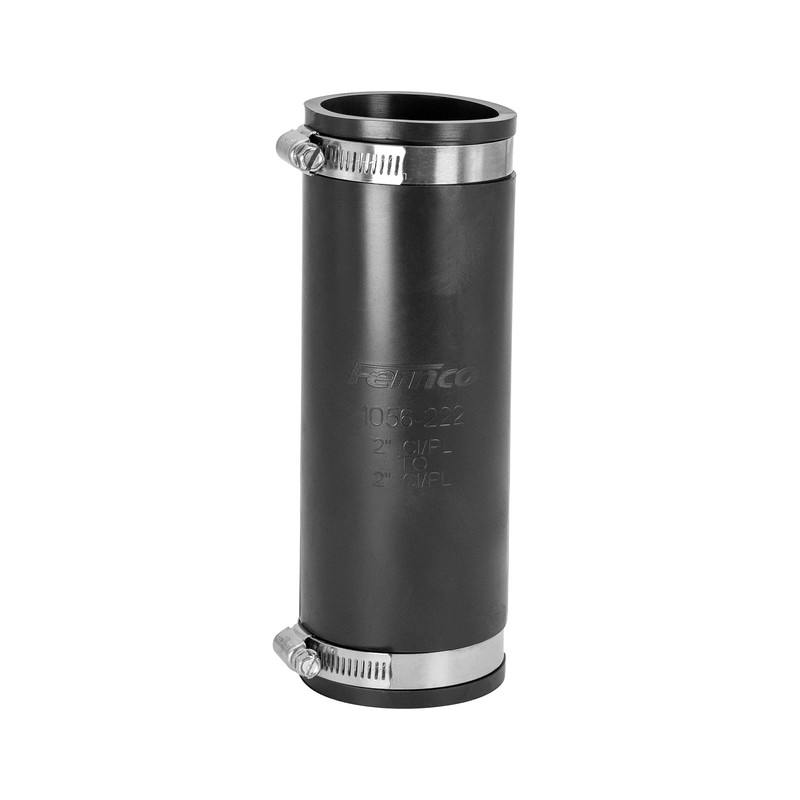 Fernco XL 1056-222 Flexible Pipe Coupling 2" to 2", Extra-Long