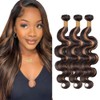 Vinmdonm P1B30 Ombre Brown Human Hair Bundles Highlight Body Wave