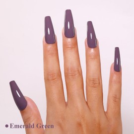 Imtiti Purple Gel Nail Polish, Rose Purple Gel Polish High Gloss Soak Off UV LED Nail Gel Polish Autumn Winter Gel Polish Nail Art Manicure Salon DIY Design Gel Nail Kit 10ML