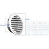 5 Inch Round Vent Cover, Stainless Steel Air Vent Built