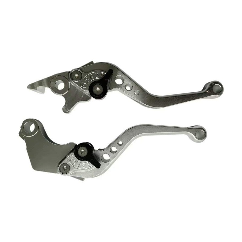 Zafina-UP Silver CNC 6 Position Shorty Brake Clutch Lever for