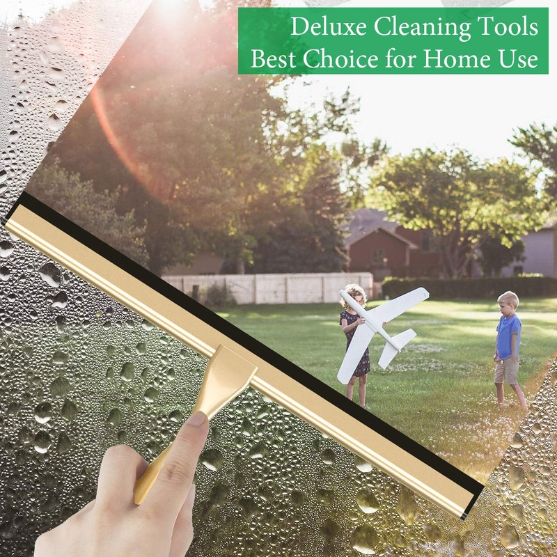 LPOLER Stainless Steel Squeegee for Shower Doors, All-Purpose Shower Squeegee