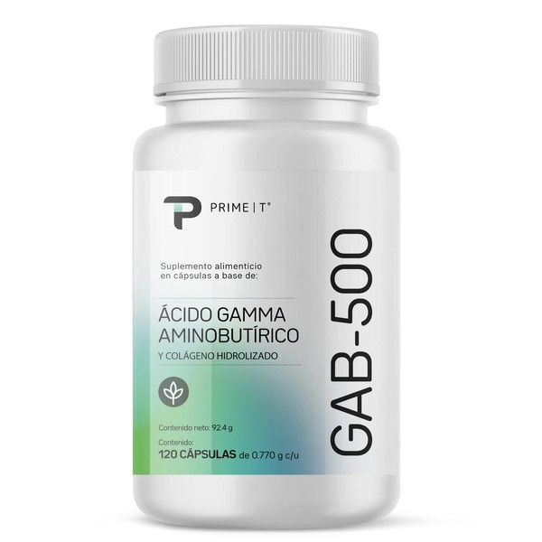 GABA ácido gamma aminobutírico GAB-500 envase con 120 cápsulas con