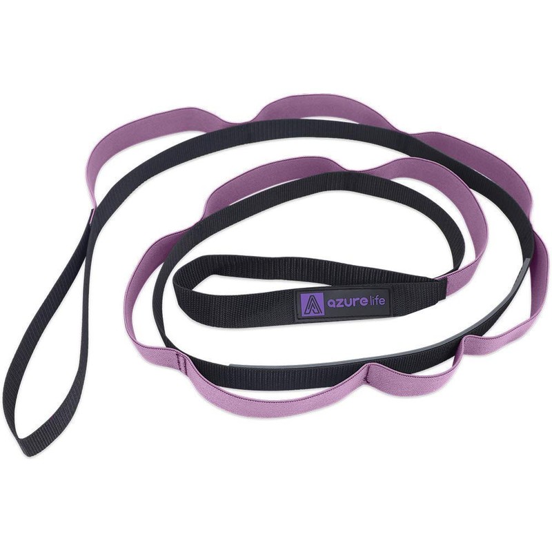 A AZURELIFE Premium Durable Stretch Straps with Loops, Stretching Strap