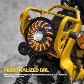OFFROAD GAMERS 5-3/4 5.75" LED Headlight Motorcycle with DRL for Davidson Round LED Headlight For Dyna Street Bob Super Wide Glide Low Rider Night Rod Train Softail Sportster