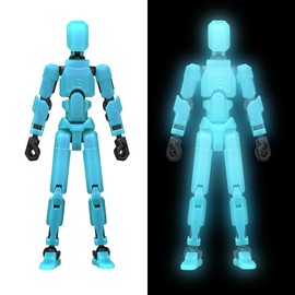 MerryXD T13 Action Figure,Assembly Completed Dummy Nova Titan Lucky 13 Action Figure 3D Printed Multi-Jointed Movable Toy Grow in The Dark Blue