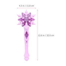 DEARMAMY Snowflake Winter Party Wand Luminous Snowflake Wand Toy Luminous Snowflake Wand Toy Perfect Costume Accessory for Kids Girls