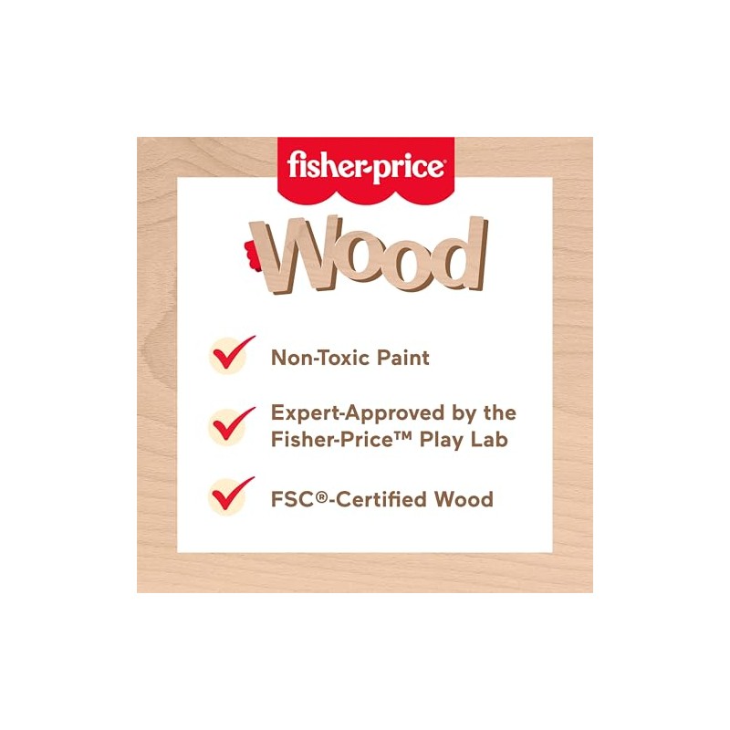 Fisher-Price, Triángulo de Actividades de Madera, Juguete para Bebé, 6
