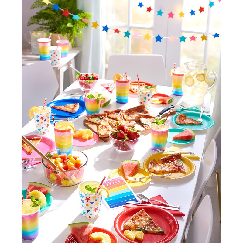 American Greetings Rainbow Party Supplies, 22 oz. Cups (8-Count)
