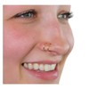 Gold Double Clip On fake Nose Ring for Non-Pierced Nose