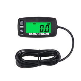 NInE-ROnG HM032R Multifunctional Battery Replaceable Inductive Hourmeter Digital Tachometer Maintenance Reminder with 8 Programmable Firing Patterns for Lawn Mower,Motor,Boat,Generator,Marine Engines
