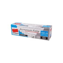 Aluminium foil dispenser box, silver, standard, tear-off rail, 11 my, 30 cm x 150 m, 1 roll(s)