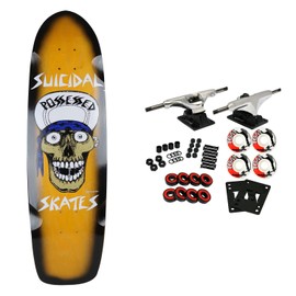 Dogtown Skateboard Complete Skates Punk Skull 70s Rider Orange Stain/Black Fade 8.375" x 30.575"