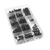 260pcs Black M-F Hex Spacers Screw Nut M3 Nylon Stand-off