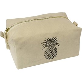 'Stylised Pineapple' Canvas Wash Bag/Makeup Case (CS00043263)
