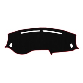 VekAuto Dash Cover Compatible for Hyundai Tucson 2019-2021, Non-Slip Dash Cover Mat Polyester Black, Red Front Dash Cover Mat