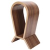 Headphone Holder Bluetooth Headset Integrated Curved Display Stand Storage AccessoryWood