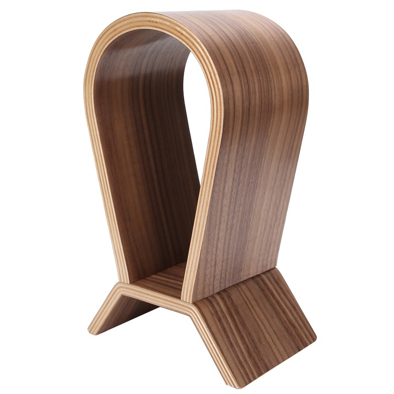 Headphone Holder Bluetooth Headset Integrated Curved Display Stand Storage AccessoryWood