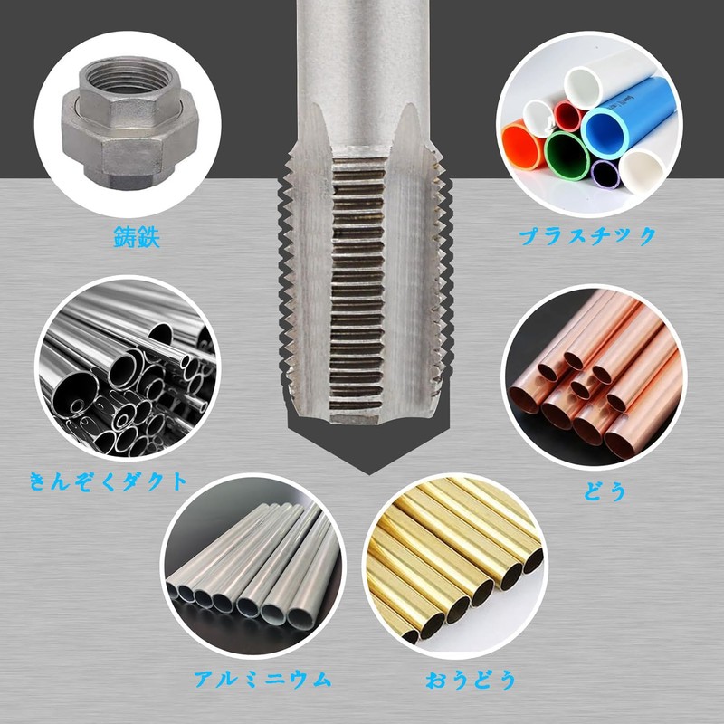 KEWAYO 5 Pcs Pipe Taps NPT Pipe Tap Set Thread