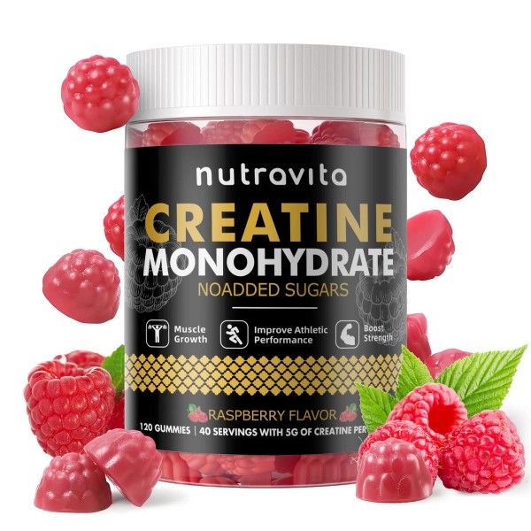 Nutravita Creatine Monohydrate Gummies for Men & Women-5g of Creatine