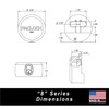 PACLOCK's 8-Series Stepped-Back Puck, UCS, High Performance 6-Pin Cylinder, One