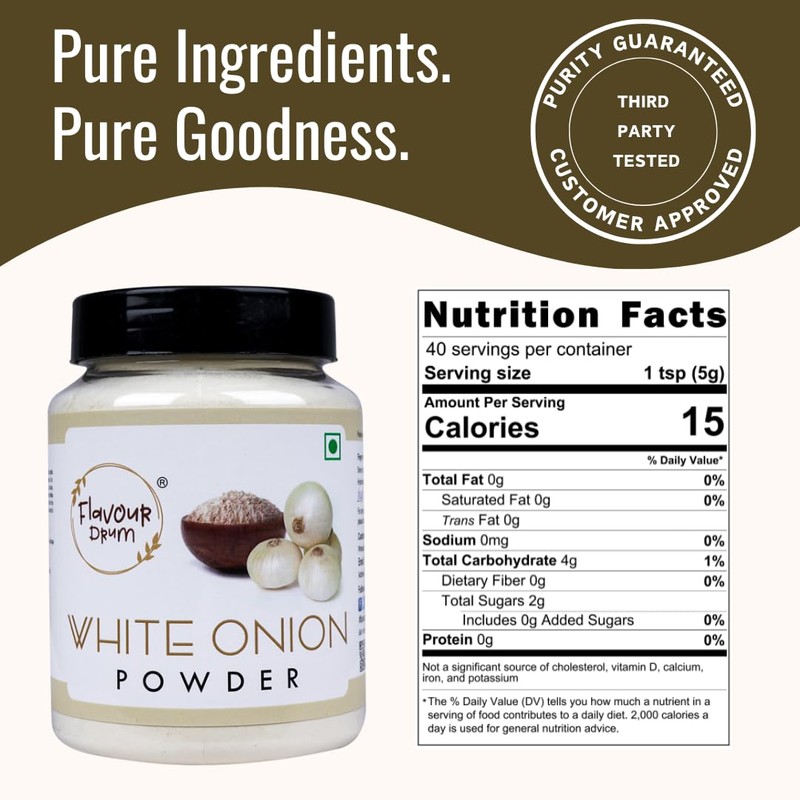Flavour Drum White Onion Powder, 200 g