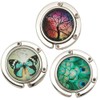 ROFLYER Purse Hook Set of 3 - Butterfly,Wish Tree,Peacock Foldable