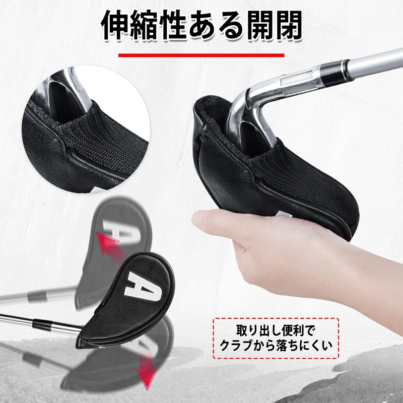 Golf Iron Cover Elastic Closure Wedge Cover Club Head Cover