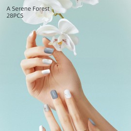 Nagelfolie UV Härtend - 28 Stück Nagelsticker UV Gel Nagelfolien Selbstklebend Nail Sticker Nagellackstreifen Gel-Nagelaufkleber Art Stickers DIY für Damen Mädchen Dekoration