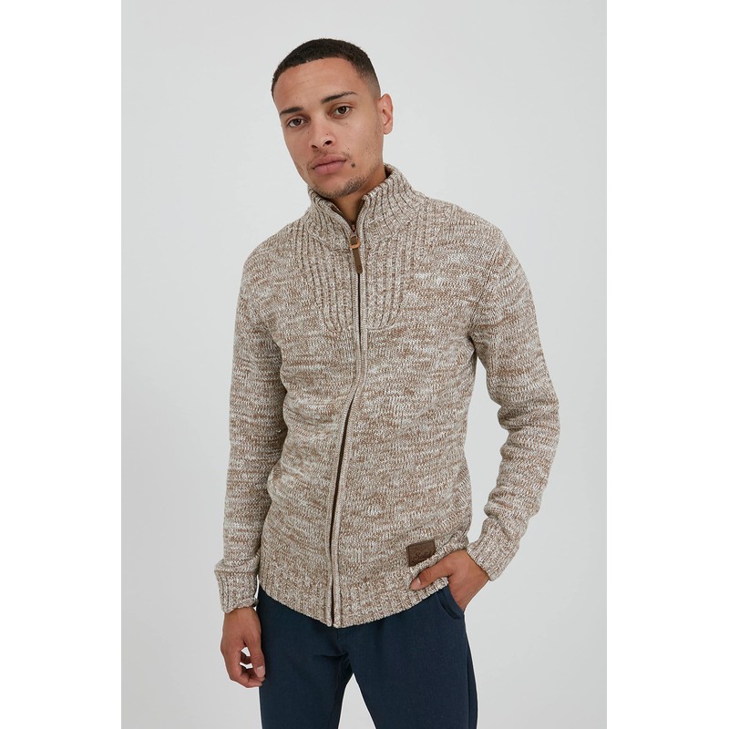 !Solid Pomeroy Men's Cardigan Chunky Knit Pullover with Stand-Up Collar