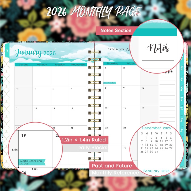 2026 Planner - Calendar/Planner 2026, JAN 2026 - DEC 2026,