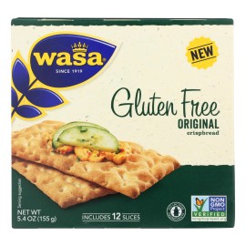 UD_Wasa Gluten-Free Original Crispbread Baked Grain Snacks Case 10 5.4 oz Kosher Certified Soft Salty Sweet Wheat Packed Bags