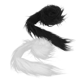 FRCOLOR 2pcs Faux Fur Fabric Strips Soft Plush Synthetic Fur Material for DIY Fox Mask Accessories Base for Parties and Theatrical Performances