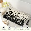 Halloween Black Bat Bath Mat 32x20 Inch Distressed Bat Silhouette