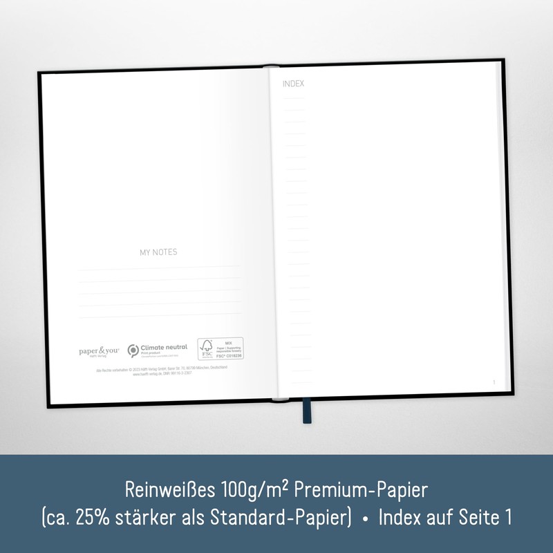 paper&you® Notebook A5+ Blank with Elastic Band [New Adventures] 156